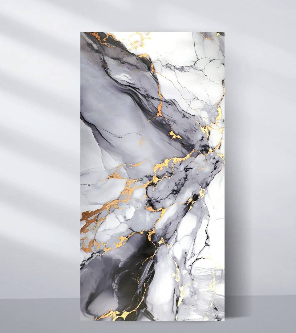 Light stone-look PVC architectural panel