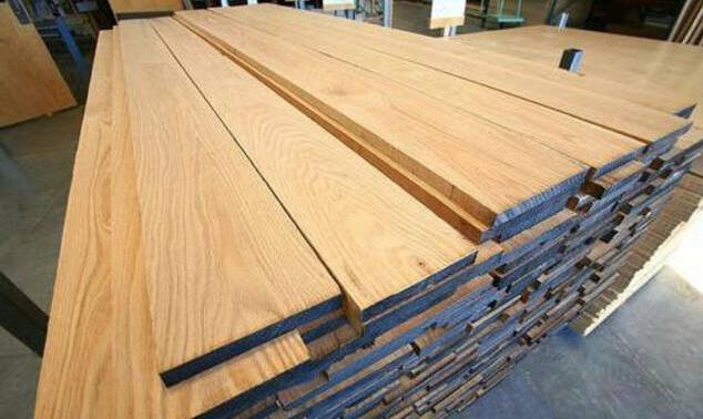 Natural hardwood boards